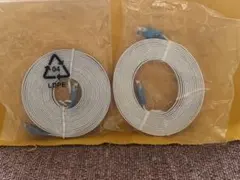 LANケーブル２本セット4.5m&3m　未使用品　ホワイト　フラット