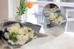 【結婚式小物セット】ウェルカムスペース　ウェーブミラー　テーブルナンバースタンド