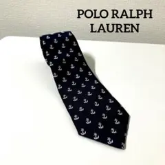 POLO RALPH LAURENネイビー アンカー柄 ネクタイ 正規品　美品
