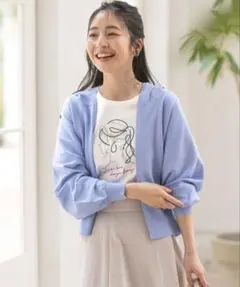 未使用　any sis 接触冷感　ニットフーディーカーディガンのサムネイル
