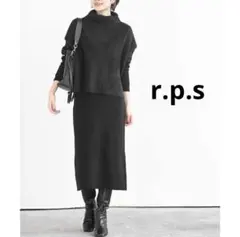 rps アールピーエス　フェザータートルベスト付　アンサンブルワンピース