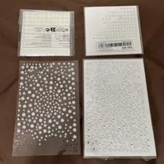 パールとストーンのシール 4枚セット　ブライダル　卒業式　ヘアセット