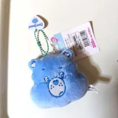 ダイソー　ケアベアマスコットキーホルダーフェイスＢブルー　1点