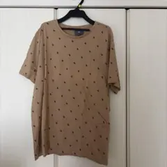H&M フラミンゴ柄 半袖Tシャツ ベージュ XL