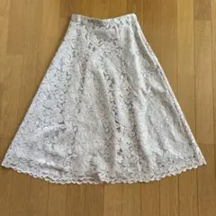 レース ピンクベージュ　マーメイドスカート