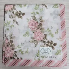 【新品未使用】LAURA ASHLEY 花柄ハンカチ 100%コットン