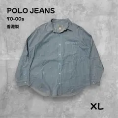 POLO JEANS Ralph Lauren ストライプシャツXL香港製90s