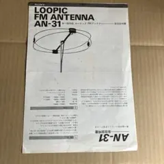 SONY LOOPIC FM ANTENNA AN-31 取扱説明書のサムネイル