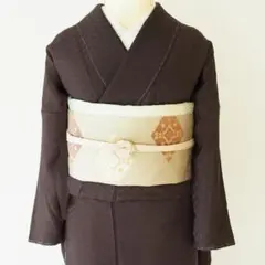 KIMONOMACHI 木綿着物 焦げ茶七宝 M 単衣 - メルカリ