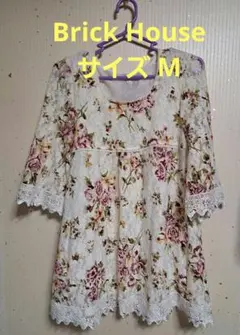 Brick House 花柄レースのチュニック(サイズM)