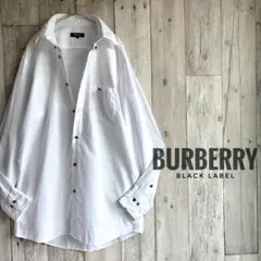 BURBERRY BLACK LABEL バーバリー　長袖　BDシャツ　ロゴ刺繍