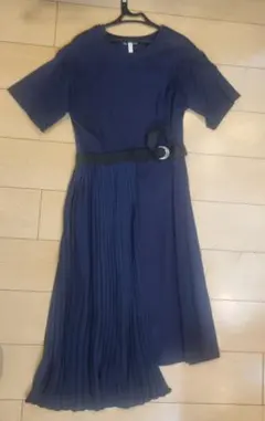 ZARA ネイビー 半袖ワンピース USA 6