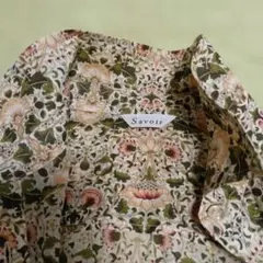 SCAPA ボタニカル柄七分袖ブラウス 大きいサイズ【40 】花柄 コットン 