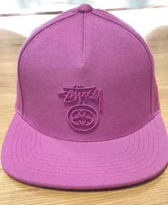 Stussy ヴィンテージ　非売品　ピンク スナップバックキャップ