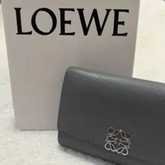 極美品✨ LOEWE 二つ折り財布 スリムコンパクトウォレット ネイビー