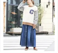 cube suggar キューブシュガー　クルーネックセーター