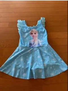 中古エルサ ワンピース水着 水色 120〜130cm~
