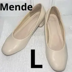 Menue ベージュ スクエアトゥパンプス