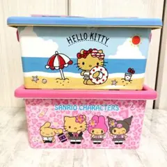 お菓子コンテナ2個セット サンリオキャラクターズ ハローキティ 日焼け