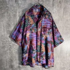 ✨美品✨SHAREEF シャリーフ半袖シャツ タイダイ柄 ピンク メンズ M 