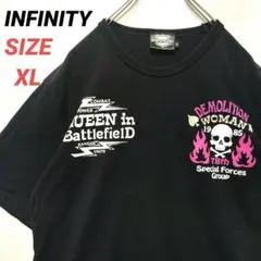 INFINITY　インフィニティ　Tシャツ　メンズ　刺繍　黒　XLのサムネイル