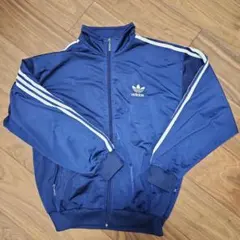 80's adidas トラックジャケット　ブルー