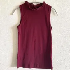 wcloset ダブルクローゼット　フリルハイネックノースリーブトップス