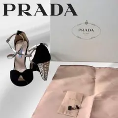 PRADA ビジューサンダル 39 パーティー 結婚式 ハイヒール プラダ 美品のサムネイル