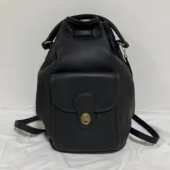 ショット巾着レザードローストリングバッグ ショルダーSchott ブラック 