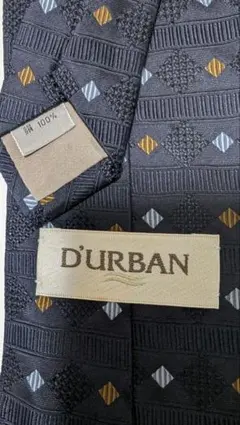 DURBAN 幾何学模様 ネクタイ 100%シルク　ダーバン