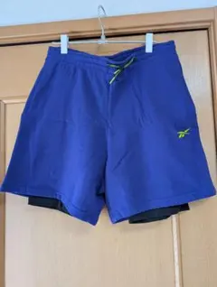 Reebok トレーニングショーツ 紫 インナー付き　2XO 新品