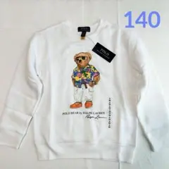 お値下げ◆ラルフローレン ポロベア フリーススウェットシャツ ホワイト S140
