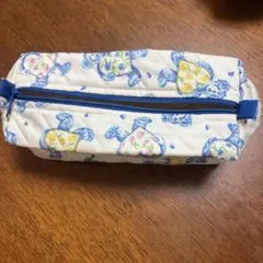 テディベア柄 キルティング ポーチ