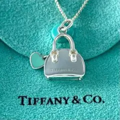 ティファニー 希少 ハンドバッグ ハート ブルーエナメル ネックレス TL1fe