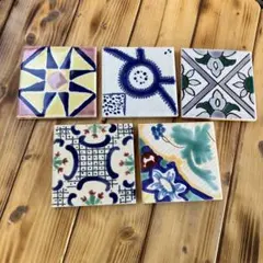 カラフルセラミックタイル5枚セット　MCK 他