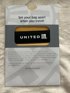 ユナイテッド航空　マイレージプラス　プレミア1K ミニサイズ　バゲージタグ 2024年はデザイン一新！ユナイテッド航空からプレミアゴールドの