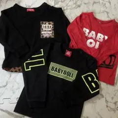 BABYDOLL 長袖カットソー 3枚セット 100cm ロンT ベビードール