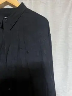 Nino Forier ブラック 刺繍 シャツ XL 古着