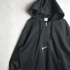 ナイキ ハーフジップ ジャージ スウッシュ 刺繍 白タグ 古着 90s Lサイズ