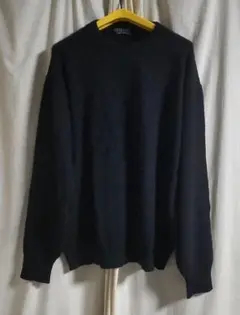 カシミヤ100% 丸首セーター LL