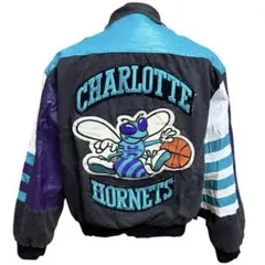 超希少　刺繍　NBA　HORNETS　ホーネッツ　本革　ライダース　ビンテージ 2025年最新】 Charlotte hornets jacketの人気アイテム - メルカリ