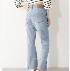 chico ロールアップハイウエストデニムパンツ　サイズM