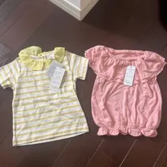 90 95サイズ　女の子　Tシャツ　半袖　夏服　２枚セット　新品