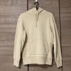 ベージュ フード付きパーカーS