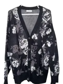 INGNI フラワージャガードコットンカーディガン ブラック