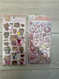 日焼けキティ　キラキララインストーンシール　ハローキティ　うるちゅルシール