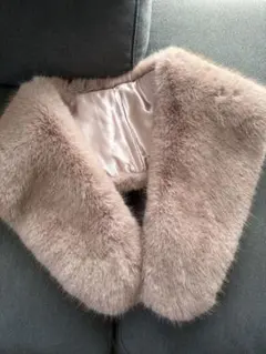 成人式 ショール ファー 振袖 ピンクブラウン スモーキーピンク