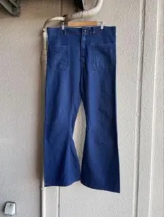 70s SEAFARER US NAVY デニムセーラーパンツ フレアパンツのサムネイル