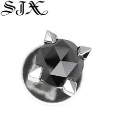 SJX 18K ブラックダイヤ ピアス 片耳 希少モデル 箱・証明書付き