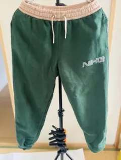 NIKE スウェットパンツ グリーン ベージュ バイカラー